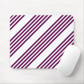 Plum en white vijf stripe patroon muismat (Met muis)