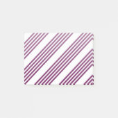 Plum en white vijf stripe patroon post-it® notes (Voorkant)