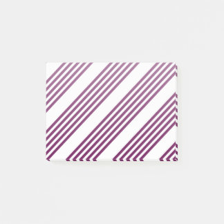 Plum en white vijf stripe patroon post-it® notes