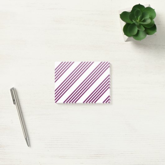 Plum en white vijf stripe patroon post-it® notes (Kantoor)