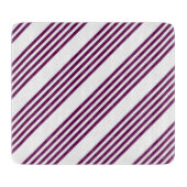 Plum en white vijf stripe patroon snijplank (Voorkant)
