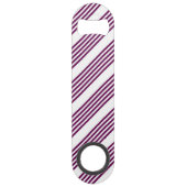 Plum en white vijf stripe patroon speed flessenopener (Achterkant)