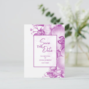 Plum en White Wedding Aankondiging Briefkaart