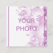 Plum en witte orchideeën bruiloft informatiekaartje (Voorkant)