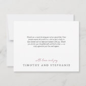 Plum en Yellow Rose Waterverf Bedankkaart (Achterkant)