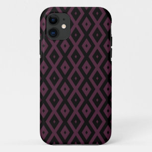 Plum en zwarte diamant patroon Case-Mate iPhone case