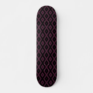 Plum en zwarte diamant patroon persoonlijk skateboard