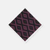 Plum en zwarte diamant patroon servet (Hoek)