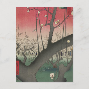 Plum Estate Japans Edo Woodblock Plum Briefkaart