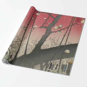 Plum Estate Japans Edo Woodblock Plum Cadeaupapier