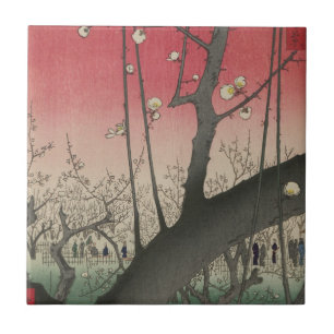 Plum Estate Japans Edo Woodblock Plum Tegeltje