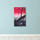 Plum Estate Kameido, Hiroshige Ando Canvas Afdruk (Insitu (Houten vloer))