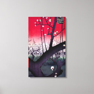 Plum Estate Kameido, Hiroshige Ando Canvas Afdruk