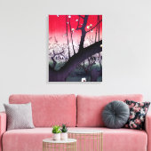 Plum Estate Kameido, Hiroshige Ando Canvas Afdruk (Insitu (Woonkamer))