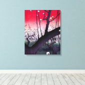 Plum Estate Kameido, Hiroshige Ando Canvas Afdruk (Insitu (Houten vloer))