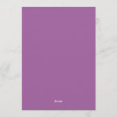 Plum Ethereal Flora Wedding Kaart (Achterkant)