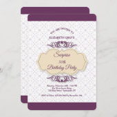 Plum Fantasy Uitnodiging (Voorkant / Achterkant)