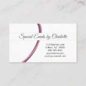 Plum Faux Glitter Custom Professional Foto Visitekaartje (Achterkant)