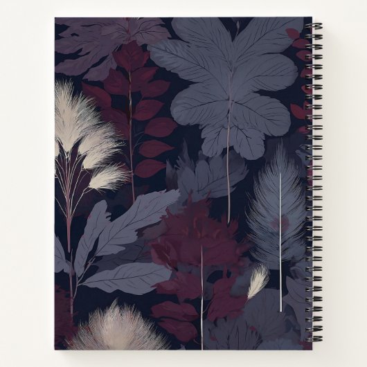 Plum Fig & Pampas Grass Botanical Notebook Notitieboek (Achterkant)