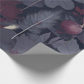 Plum Fig & Pampas Grass Seamless Autumn Cadeaupapier (Hoek)