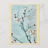 Plum filies met bloesems Ukiyo-e. Briefkaart (Voorkant)