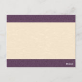 Plum Filigree Recipe Card Briefkaart (Achterkant)