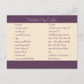 Plum Filigree Recipe Card Briefkaart (Voorkant)