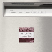 Plum Floral Bewaar de datum Koelkast Magnet (Insitu (Vaatwasser))