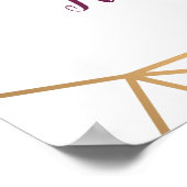 Plum Floral Faux Gold Geometric Welcome Sign 16x20 Poster (Hoek)