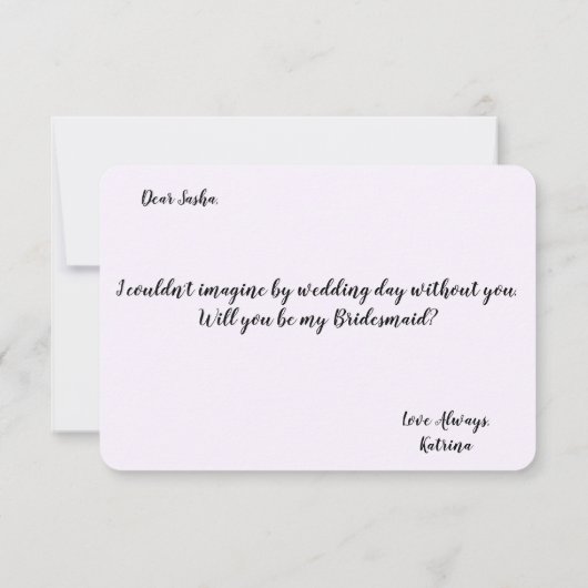 Plum Floral zal je mijn bruidsmeisje voorstel Kaart (Achterkant)