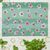 Plum Flowers Stripes Dishtowel Theedoek (Gevouwen)