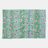 Plum Flowers Stripes Dishtowel Theedoek (Horizontaal)