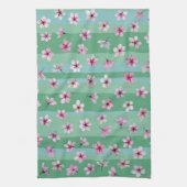 Plum Flowers Stripes Dishtowel Theedoek (Verticaal)
