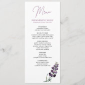 PLUM FOXGLOVE FLOWER THANKSGIVING DINER MENU (Voorkant)