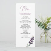 PLUM FOXGLOVE FLOWER THANKSGIVING DINER MENU (Staand voorkant)