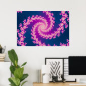 Plum - Fractal Poster (Thuiskantoor)