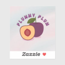 Plum Fruit Sticker – Cute Purple Plum Illustration