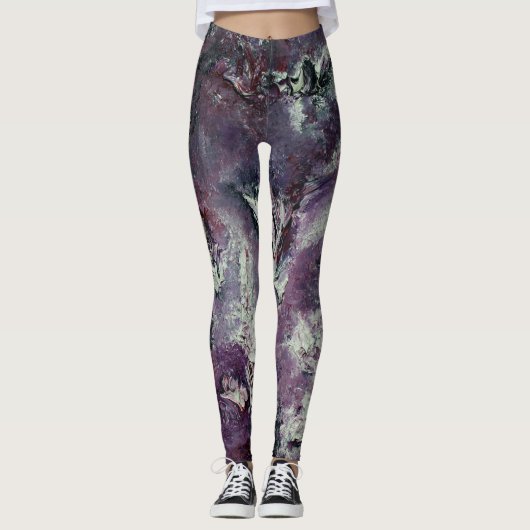 Plum Funky Art Leggings (Voorkant)