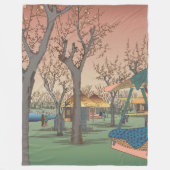 Plum Garden by Hiroshige Fleece Deken (Voorkant)
