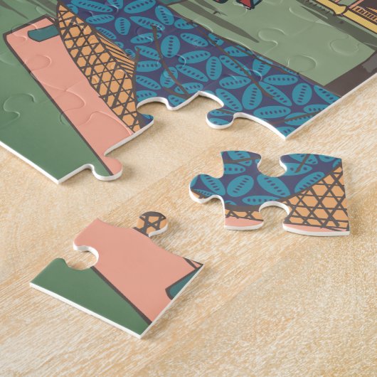 Plum Garden by Hiroshige Legpuzzel (Zijkant)