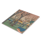 Plum Garden by Hiroshige Tegeltje (Zijkant)