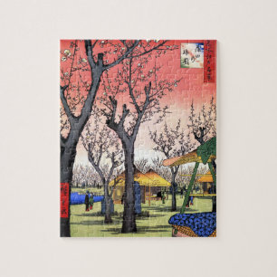 Plum Garden in Kamata (蒲 田 梅 園) door Utagawa Hiros Legpuzzel