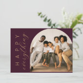 Plum Gelukkig ALLES Feestdagenkaart (Staand voorkant)