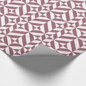 Plum Geometric Deco Cube Pattern Cadeaupapier (Hoek)