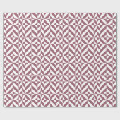 Plum Geometric Deco Cube Pattern Cadeaupapier (Vlak)