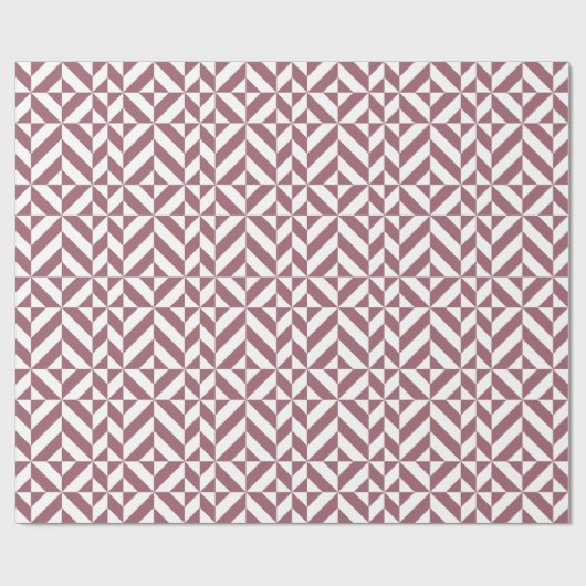 Plum Geometric Deco Cube Pattern Cadeaupapier (Vlak)
