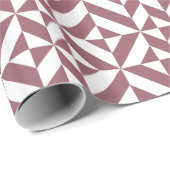 Plum Geometric Deco Cube Pattern Cadeaupapier (Rol Hoek)
