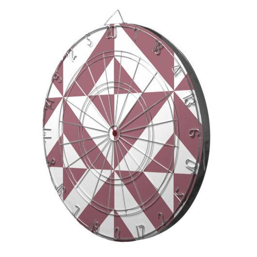 Plum Geometric Deco Cube Pattern Dartbord (Voorkant Rechts)