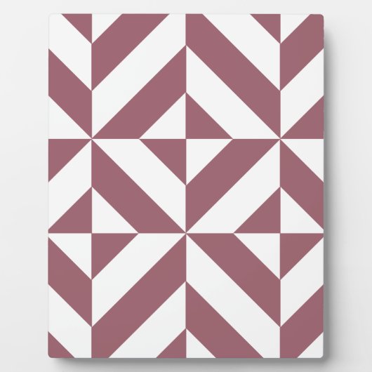 Plum Geometric Deco Cube Pattern Fotoplaat (Voorkant)