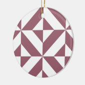 Plum Geometric Deco Cube Pattern Keramisch Ornament (Links)